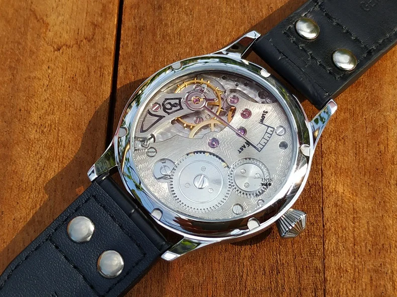 Мужские механические часы с синим стеклом 44 мм без логотипа|Мужские часы| |