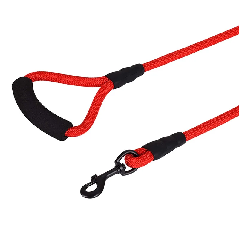 Поводок для собак толстый прочный нейлоновый Радужный поводок мягкая ручка и