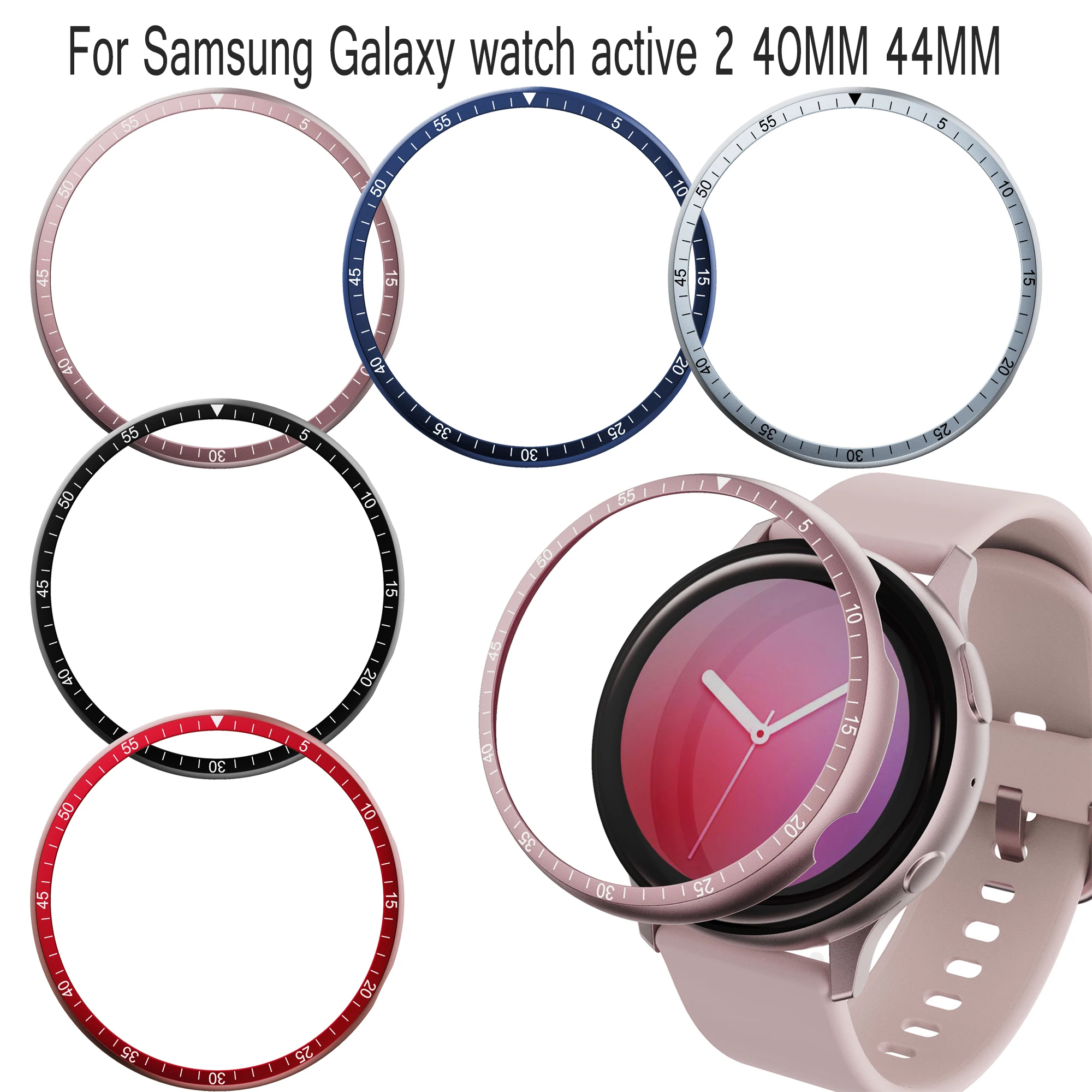 Корпус для часов Samsung Galaxy Watch active 2 40 мм 44 металлическое кольцо с защитой от царапин