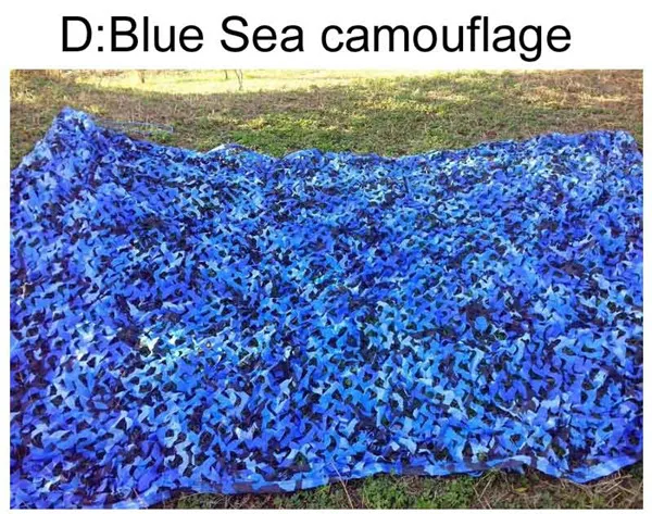 D 3x4m Sea camo 3*4 м четыре цвета камуфляж сетка камуфляж жалюзи сетка чехол для армии Военная Охота Кемпинг Военная фотография наблюдение за птицами - Цвет: D 3x4m Sea camo