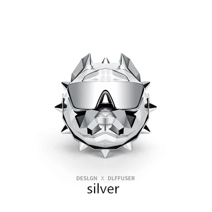 silver Бульдог, модный автомобильный освежитель воздуха, ароматизатор с клипсой, диффузор для авто, освежитель запаха, духи, аксессуары для интерьера - Название цвета: silver