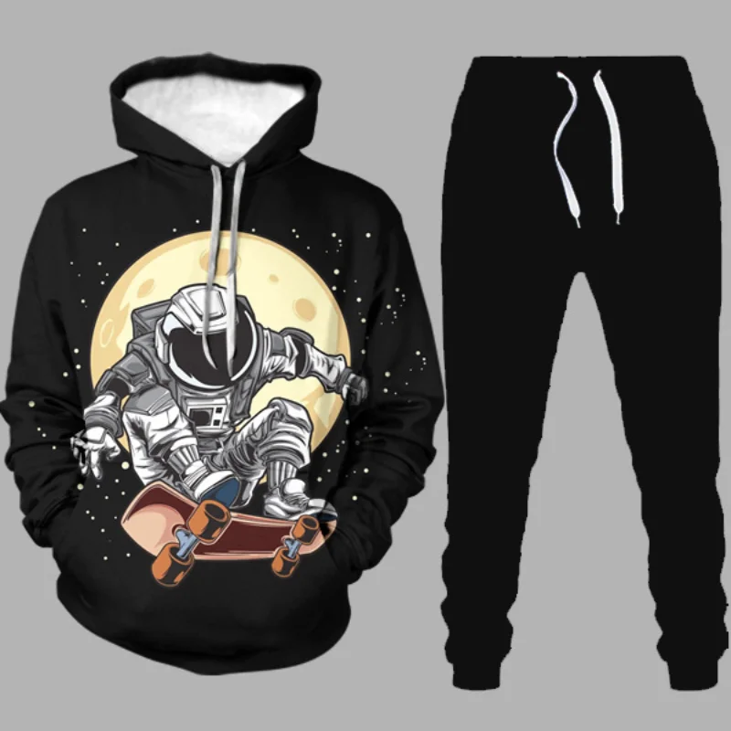 

2020 Fahion Hot New Men's 3D Hoodie Set 3D Print Fashion Fine Pattern Full Set Clothing Men's Outdoor Leisure Hoodie Sets