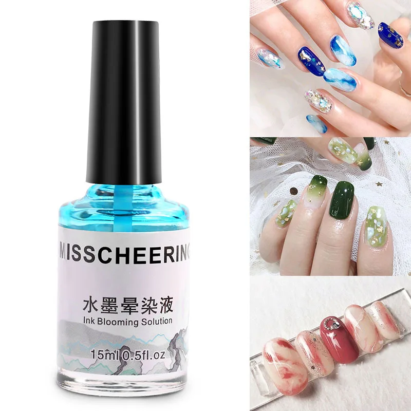 Новая Вода чернила Halo краситель пузырь ногтей мраморный узор градиентный цвет