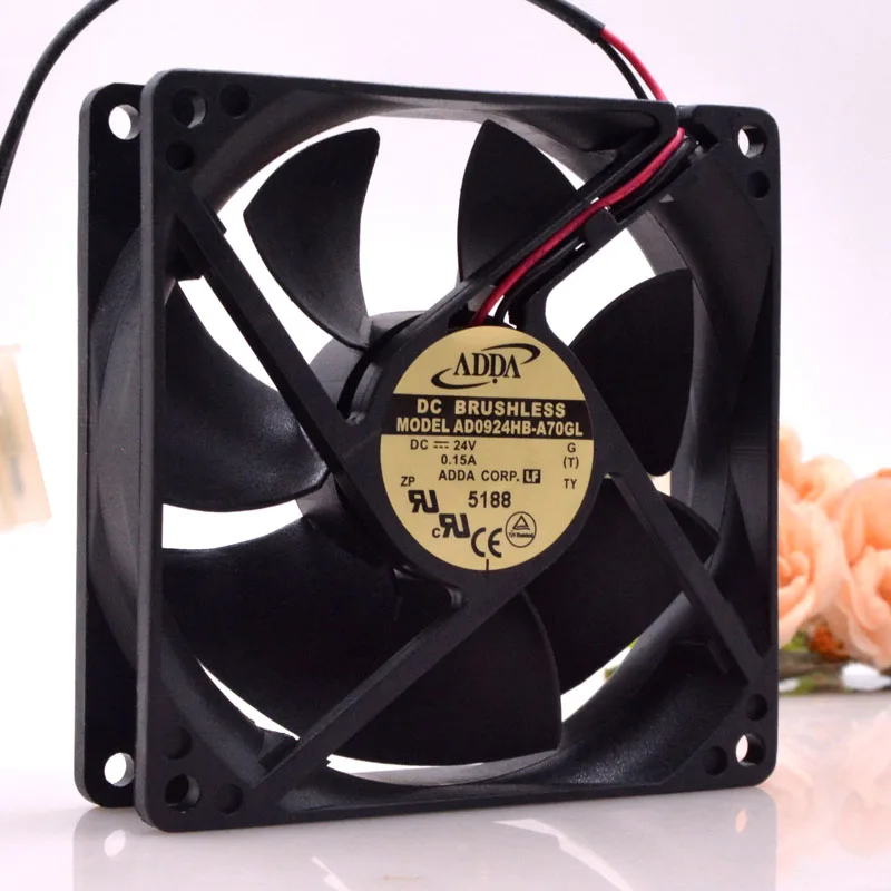Двухпроводной инверторный охлаждающий вентилятор XiexiAdda AD0924HB-A70GL 24V 0.15a 9cm