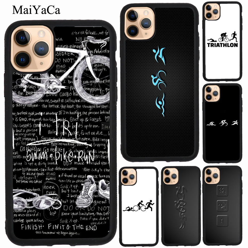 Чехол MaiYaCa Triathlon Tri Life для iPhone 11 Pro Max 12 mini XS X XR SE 2020 6S 7 8 Plus Fundas|Бамперы| |