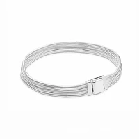spring reflexions style multi snake chain bracelets for women 925 sterling silver pan jewelry fit charms beads bracelet