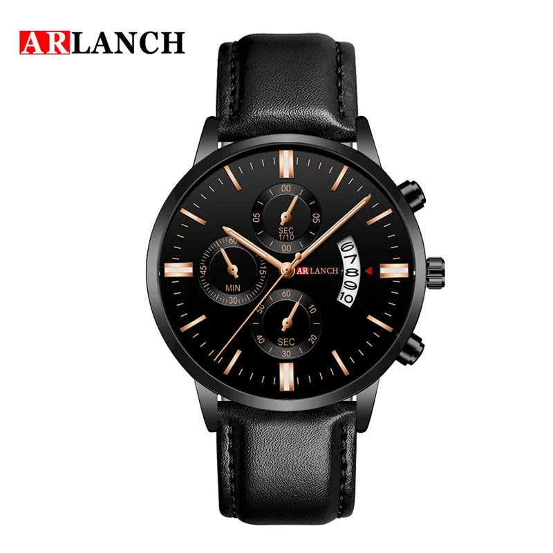 Top Luxury Brand Men Watches Business Casual Watch Leather Steel Strap Quartz Wristwatch Calendar Clock Relogio Masculino Male | Наручные