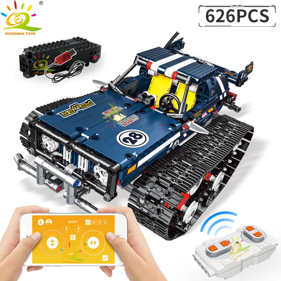HUIQIBAO игрушки 626 шт RC приложение дистанционное управление гусеничный гоночный