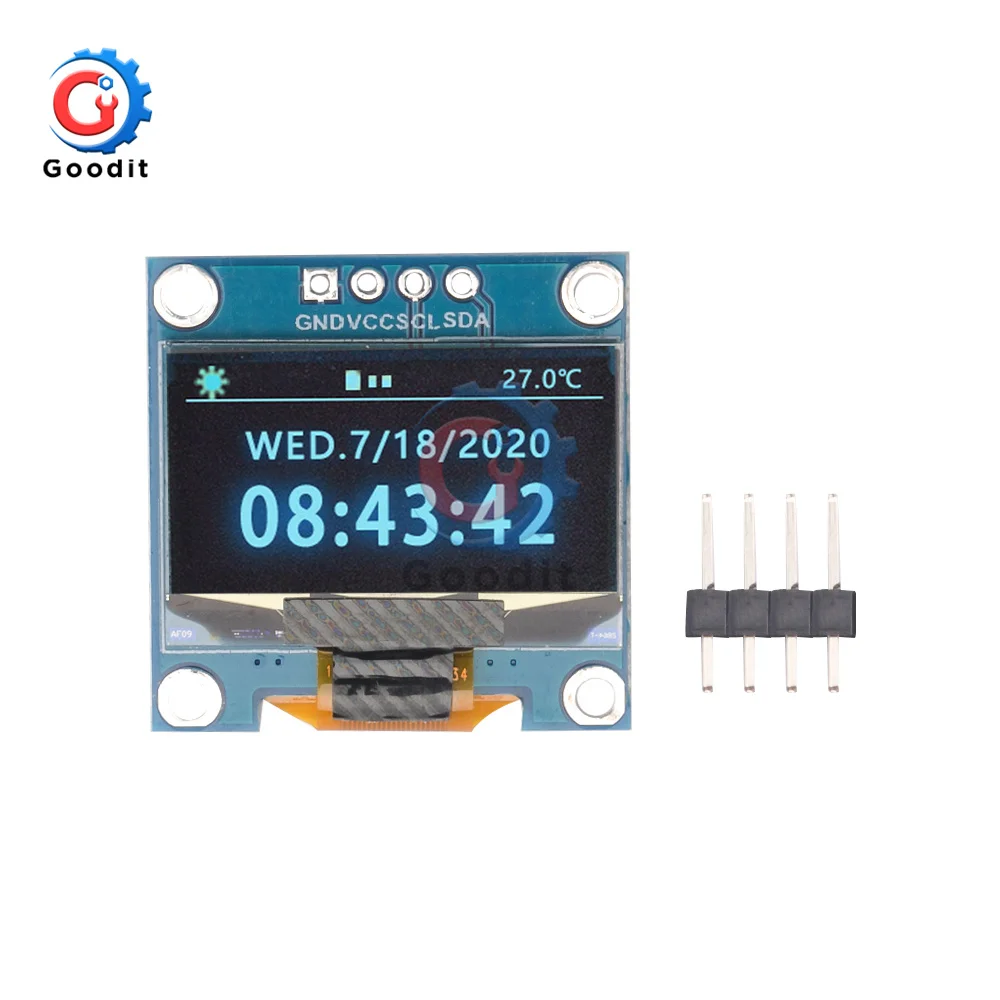 Оригинальный светодиодный модуль O SPI/IIC I2C 0 96 дюйма белый/синий/желтый синий 128X64