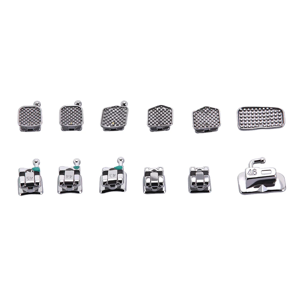 AZDENT Dental Zahnspangen Hosenträger Passive Selbst Brackets ROTH/MBT 0,022 345 Haken Mit Bukkalröhrchen – Detail 5
