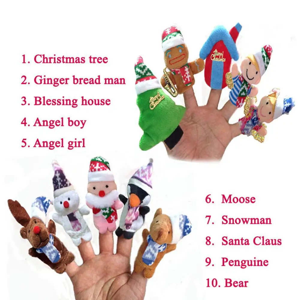 

Cartoon Story Finger Puppets Role Play Prop Fairy Tale Little Fingertip Doll PP Cotton Parent-child Interactive Toy
