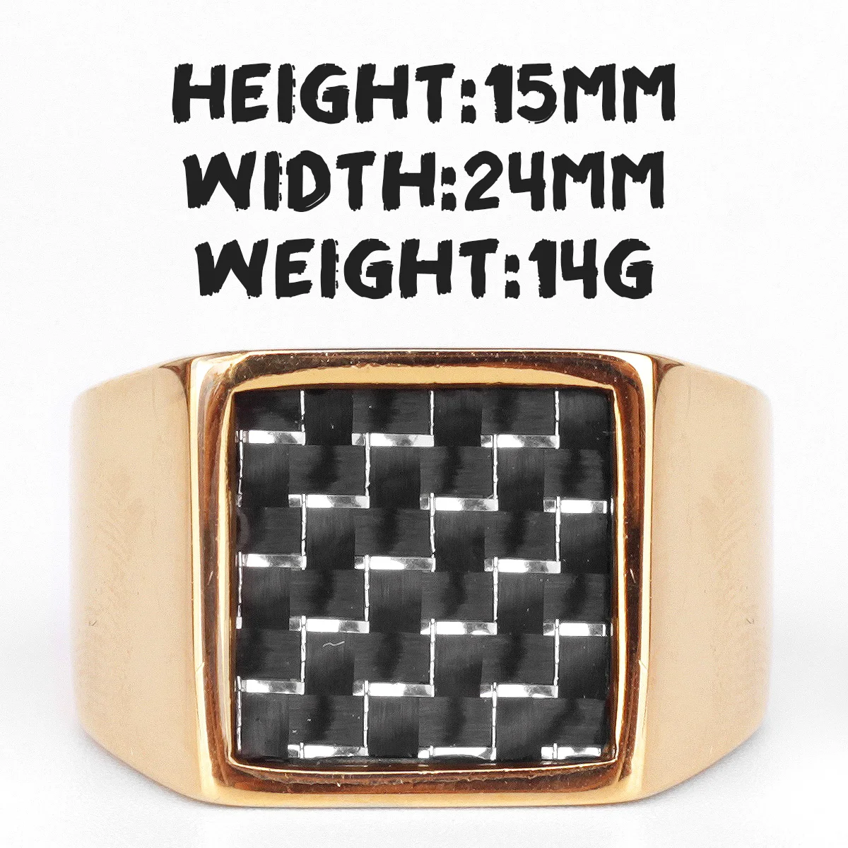 

Stainless Steel Men Rings Carbon Fiber Gold Elegant Simple Classics Luxury for Male Boyfriend Jewelry Creativity Gift Wholesale