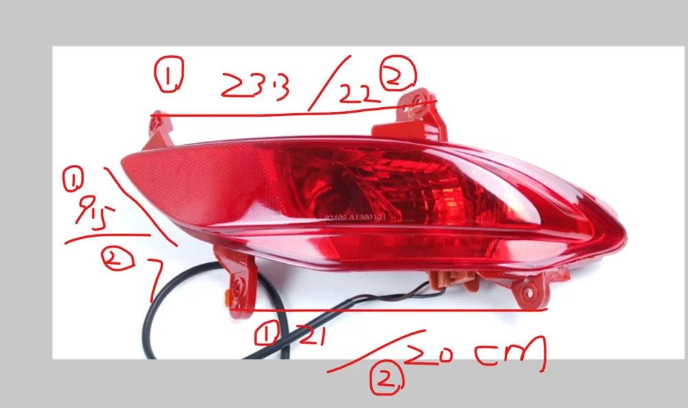 CAPQX NO.1 для Hyundai SANTA FE IX45 2013 2014 2015 заднего бампера Туман светильник отражатель