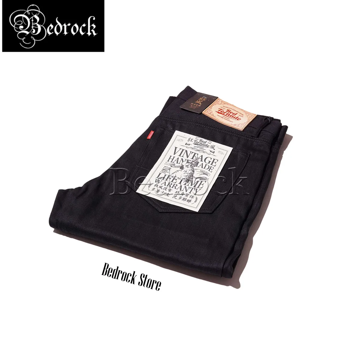 14.5oz double dyed Unwashed Raw Denim jeans for men slim pencil pants Reprint 511 angry father GT cattle Denim jeans