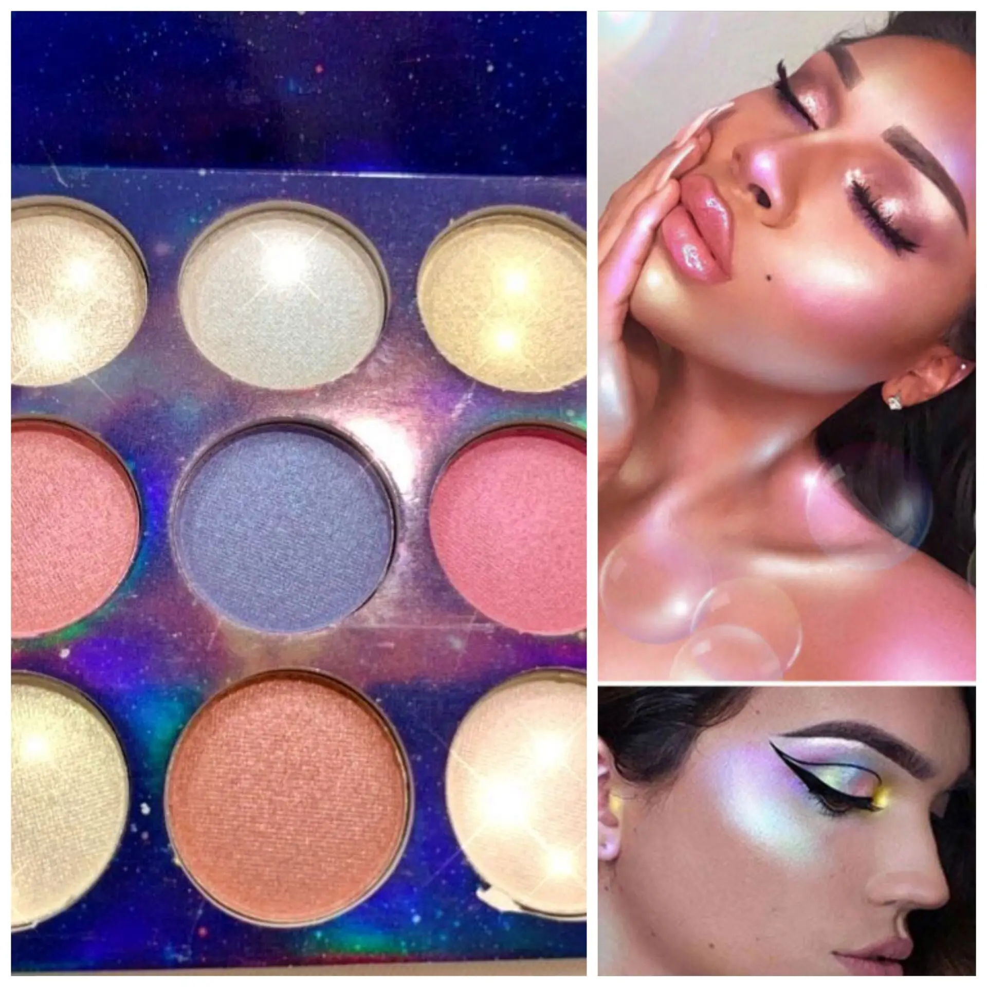 9 цветов порошковый осветитель для лица хайлайтер Палетка макияжа долговечная