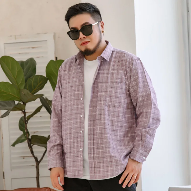 Мужские рубашки размера плюс 6XL 7XL 8XL 9xl 10xl флисовая клетчатая рубашка с длинным