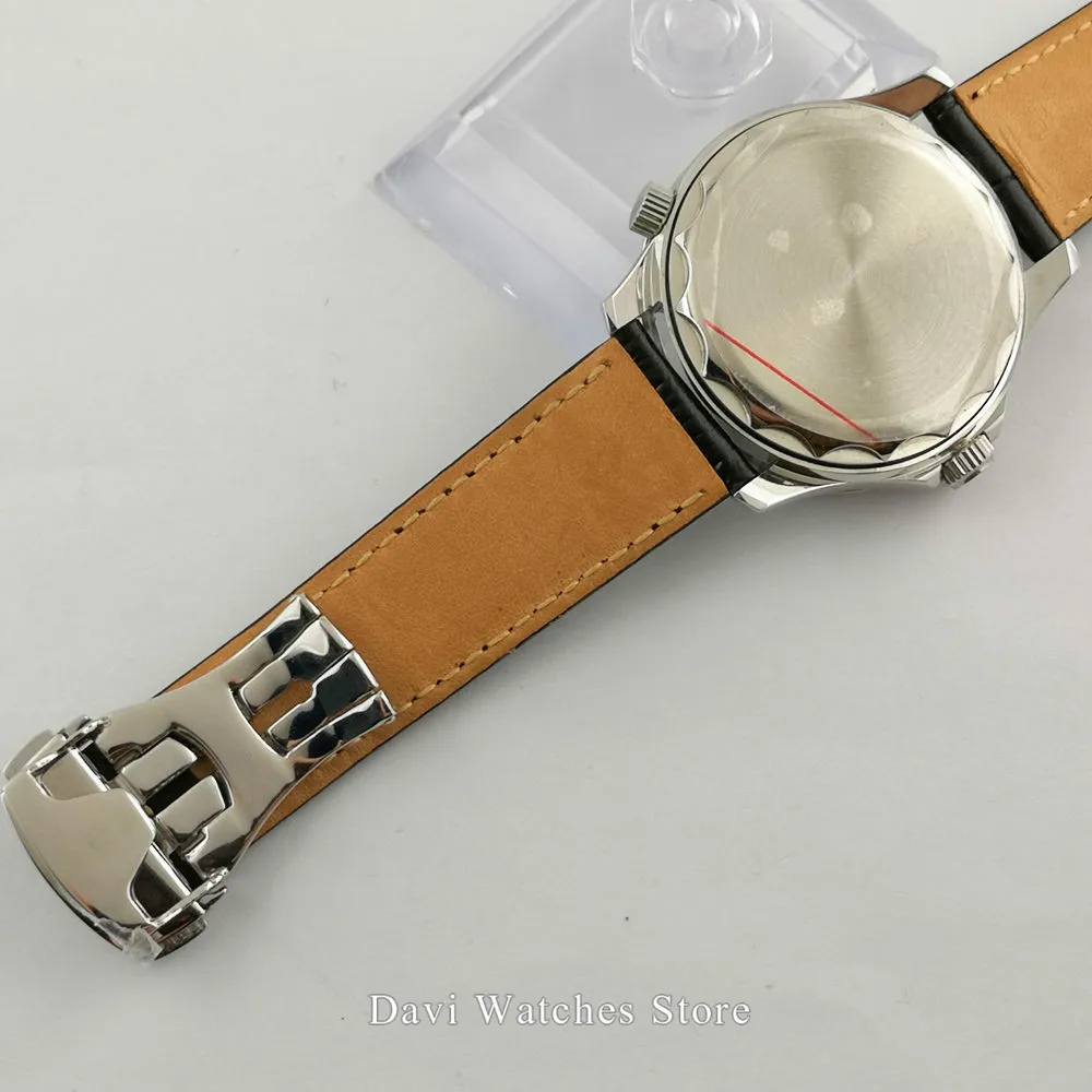 Новинка 41 мм Bliger/стерильный белый/черный/синий циферблат светящаяся функция GMT