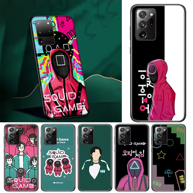 

Squid Game TV 456 For Samsung F22 F32 F42 F52 M12 M62 M1 M02 M60 M31 M40 Note 20 10 8 9 Pro Plus Ultra Black Phone Case