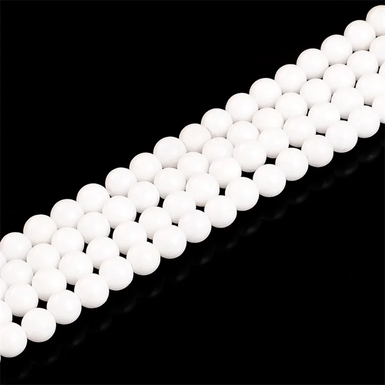 Porcelain white Натуральный драгоценный камень тигровый глаз аметисты круглый лазурит свободные нити камень бусины для DIY ожерелье браслет ювелирных изделий выбор Размер 4-12 мм - Цвет: Porcelain white
