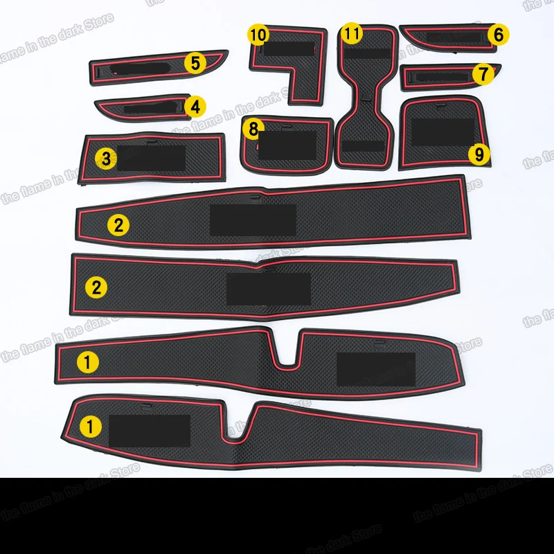 Противоскользящий коврик для салона автомобиля из силикагеля Lsrtw2017 дверного