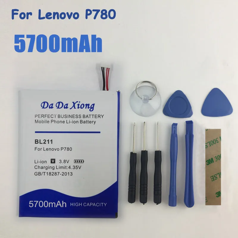 Высококачественный 5700mAh BL211 BL 211 аккумулятор для Lenovo P780 мобильный телефон сменный
