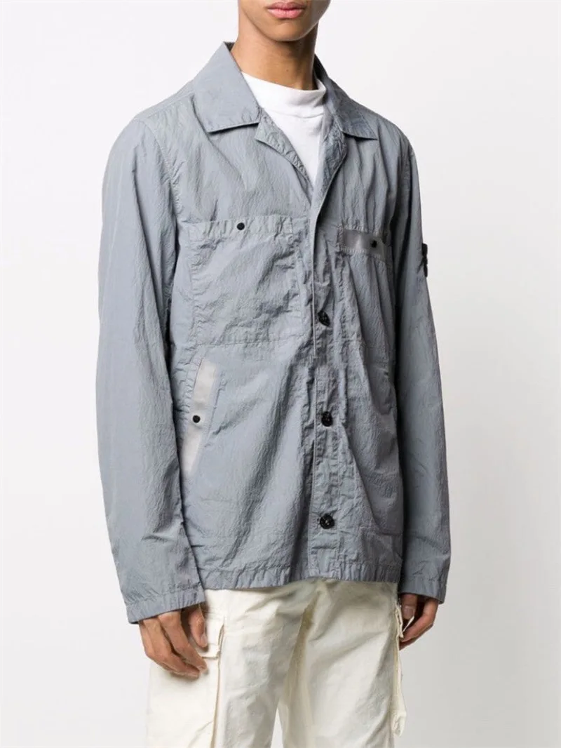 

20ss Spring Summer Men's Tooling Style Metal Nylon Jacket Shirt