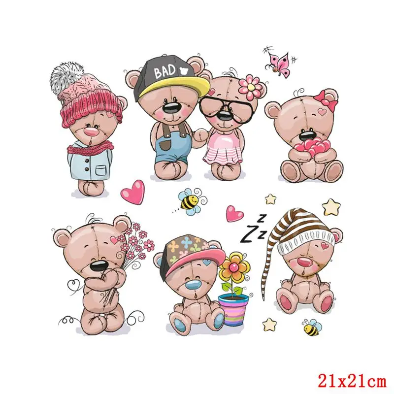 DIY милые наклейки с животными Печатный кот термоперенос для одежды модные