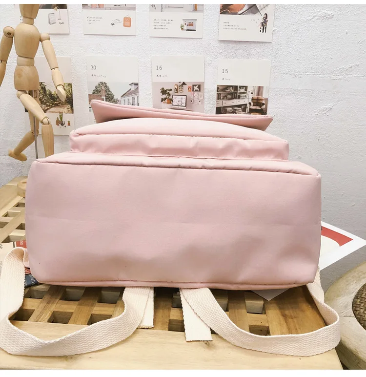 Темно синий стиль 2019 холщовый рюкзак корейский нейлон водонепроницаемый