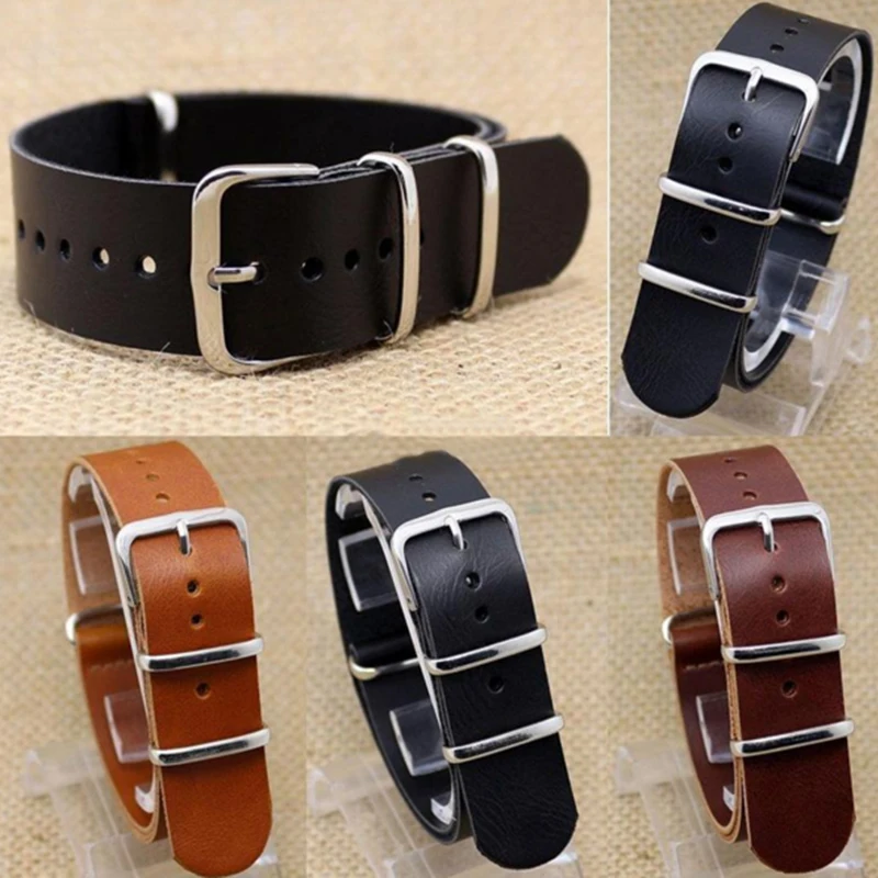 Men Women Fake Leather Watch Strap Artificial Leather Straps 18/20/ 22/24mm Black Brown Watch Bands Watch Bracelet Accessories