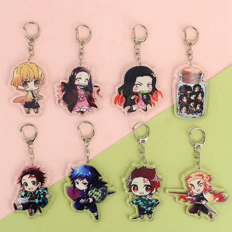 Аниме демон убийца: Kimetsu no Yaiba акриловый брелок для ключей Косплей Аниме Подарки