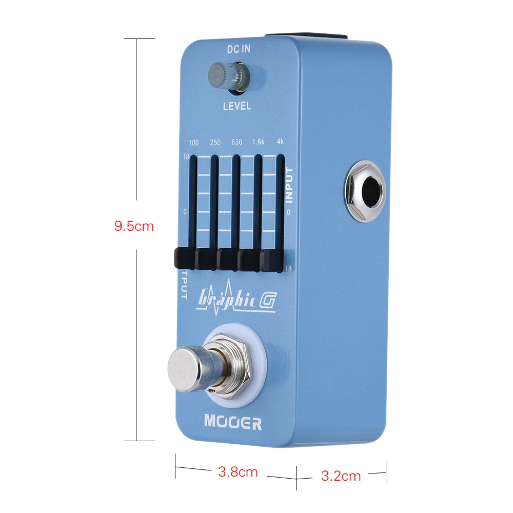 Mooer педаль графических эффектов G 5-Band True Bypass MEQ1 для электрогитары Reverb гитара