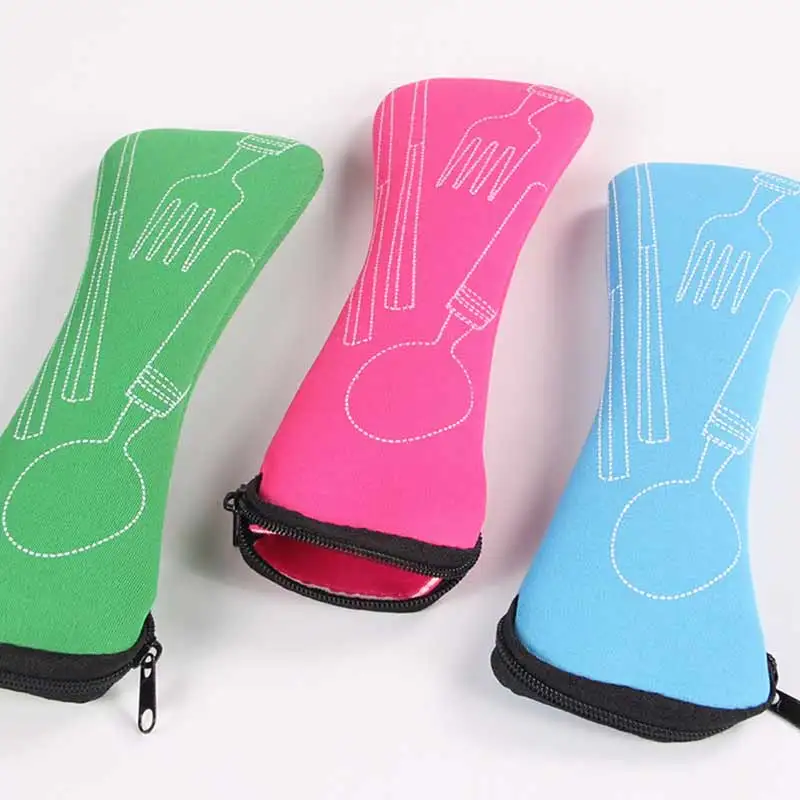 

Portable fork spoon set stainless steel cutlery bag travel cutlery bag outdoor picnic cutlery bag dining tool