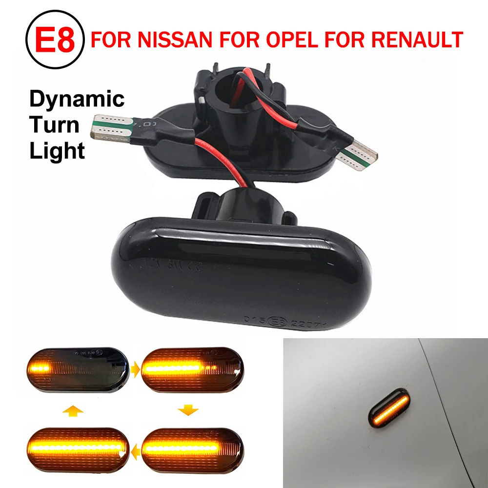 2X светодиодные динамические поворотники, боковые габаритные огни для Renault Clio Trafic Kangoo Twigo Dacia Logan, Duster Nissan Interstar Primastar 2X светодиодные динамические поворотники, боковые габаритные огни для Renault Clio Trafic Kangoo Twigo Dacia Logan, Duster Nissan Interstar Primastar