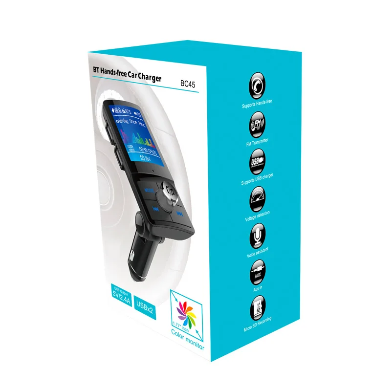 JaJaBor FM передатчик Bluetooth 5 0 автомобильный комплект громкой связи AUX музыкальный