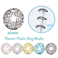 16pcs 26mm plastic ring binder planner screw discs binder notebook binding discs loose leaf ring binding buckle office supplies