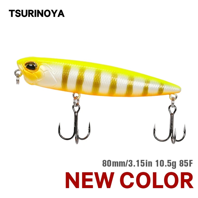

TSURINOYA Floating Pencil Bait 85mm10.5g Snake-head Topwater Fishing Lure Leurre Peche Isca Artificial Para Pesca Noisy Wobbler
