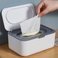 new 2021 plastic tissue box flip lid design wet tissue boxes dust proof pp baby wipes paper dispenser napkin case home decor