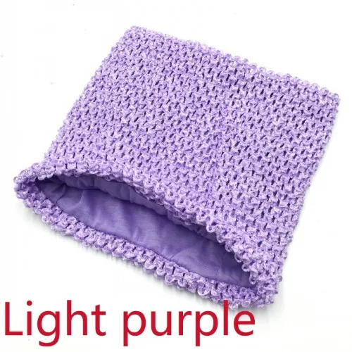 Light purple 1 шт./лот, 8 дюймов, юбка-пачка, вязанная крючком, эластичная, обернутая, на груди, 20x20 см, большой размер, вязаная, ручная работа, для девочек, юбка, аксессуары - Цвет: Light purple