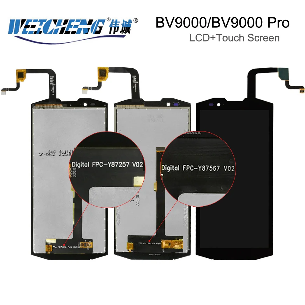 5,7 дюймов для оригинального BLACKVIEW BV9000 BV9000 Pro ЖК+ сенсорный экран дигитайзер с рамкой в сборе Замена