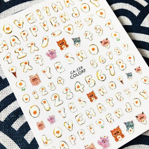 Новейшая 3d наклейка для дизайна ногтей dream fold CATS SOLO nail-111 Переводные картинки инструмент DIY Инструменты для украшения ногтей - Цвет: CA-539