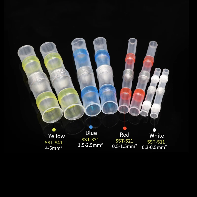 10/50 шт. провода для пайки разъемы терм усадочная припоя стыковые соединители