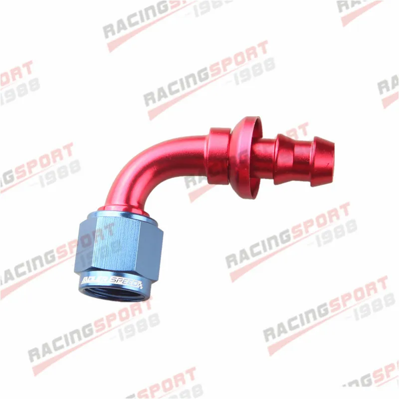 AN4 AN6 AN8 AN10 AN12 Ступень 45 90 180 Прямой фитинг для шланга с замком алюминий красный