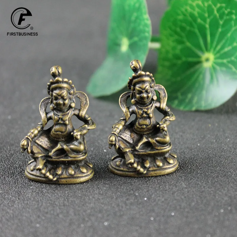 Ретро буддийский Бог богатства из чистой меди украшения Будды труба украшение