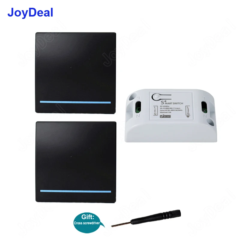 JoyDeal 433 МГц 86 Тип Портативный вкл/выкл Беспроводной Выключатель Света RF дистанционное управление AC 110 В 220 в приемник умный настенный переключатель панели