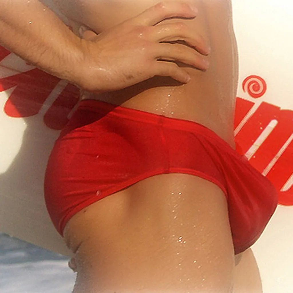 

Running Men Breathable Trunks Pants Swimming Underwear Men Briefs Underwear Men's Sexy Breathable Fashion Beach Solid Color