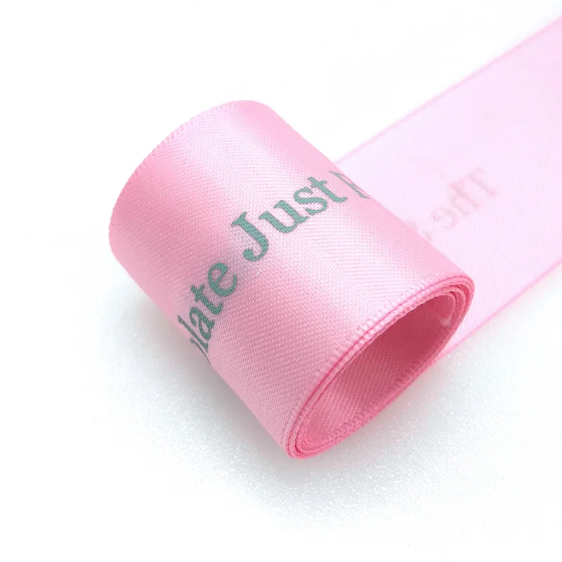 

(500yards/lot) Customized Printed satin Ribbons with logo brand name silver/golden printing for crafts material