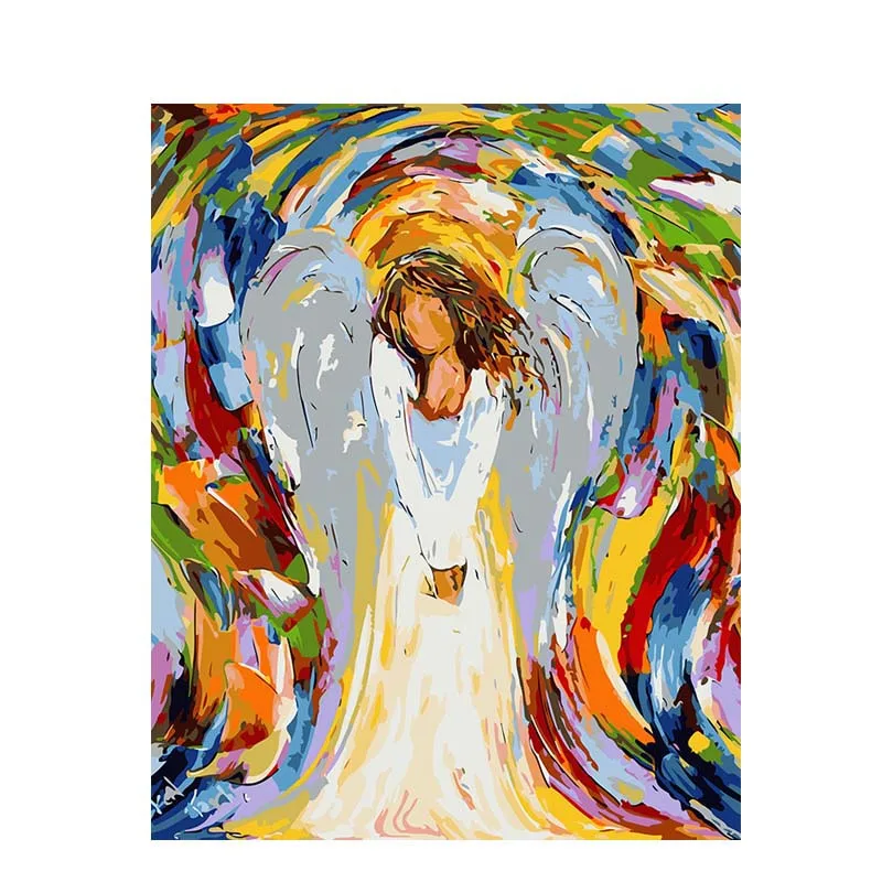 DIY цифровая картина по номерам посылка ангел маслом наборы для раскрашивания