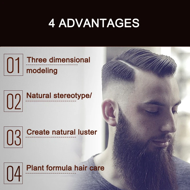 

Hair Pomade Strong Style Restoring Hair Styling Wax Long-Lasting Hair Mud For Man SK88