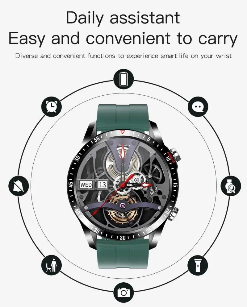 

The smart watch has the function of pedometer call intelligent reminder health monitoring information push sleep analysis