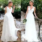 Женское длинное кружевное вечернее платье, Белое Бальное Платье для подружки невесты